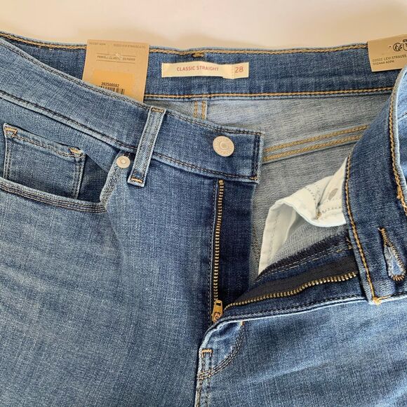 NWT Levis Jeans Classic Straight Women 28/6 Blue Denim Normcore Casual School - Picture 4 of 15